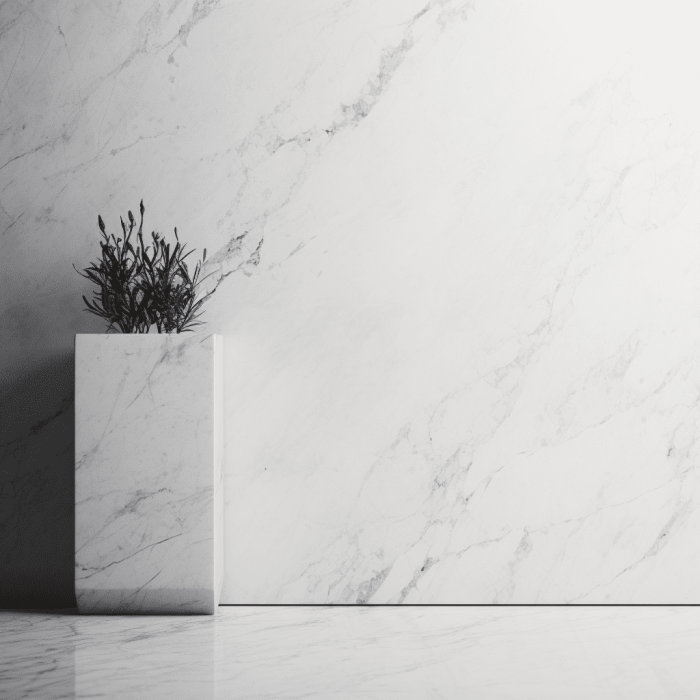 Кашпо из мрамора Bianco Carrara (Бьянко Каррара)